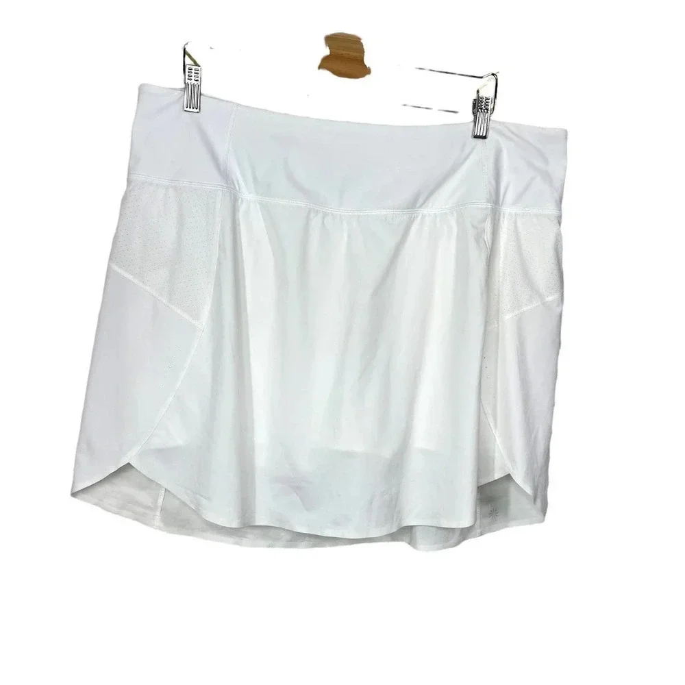 Athleta Run With It 16” Skort‎ in White Plus Size 2X